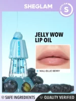 رنگ MALI-BLUE BERRY لیپ گلاس JELLY WOW شیگلم