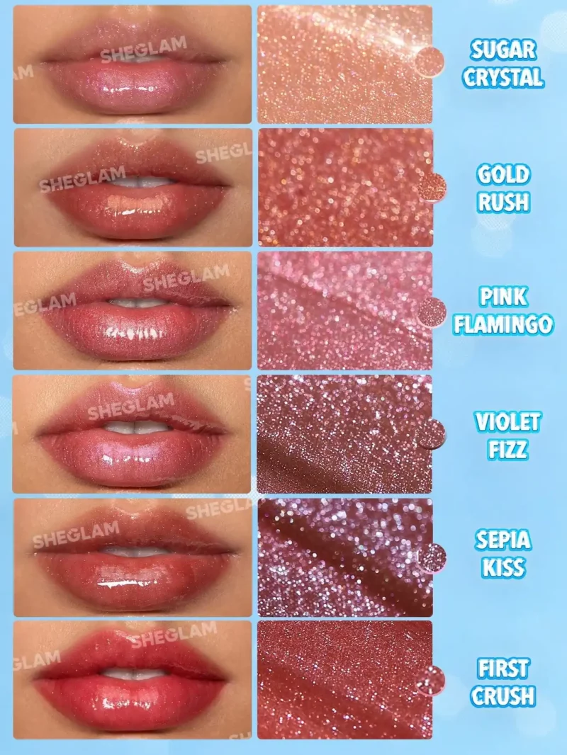 رنگبندی لیپ پلامپر شیمر شیگلم مدل POUT-PERFECT SHIMMER LIP PLUMPER