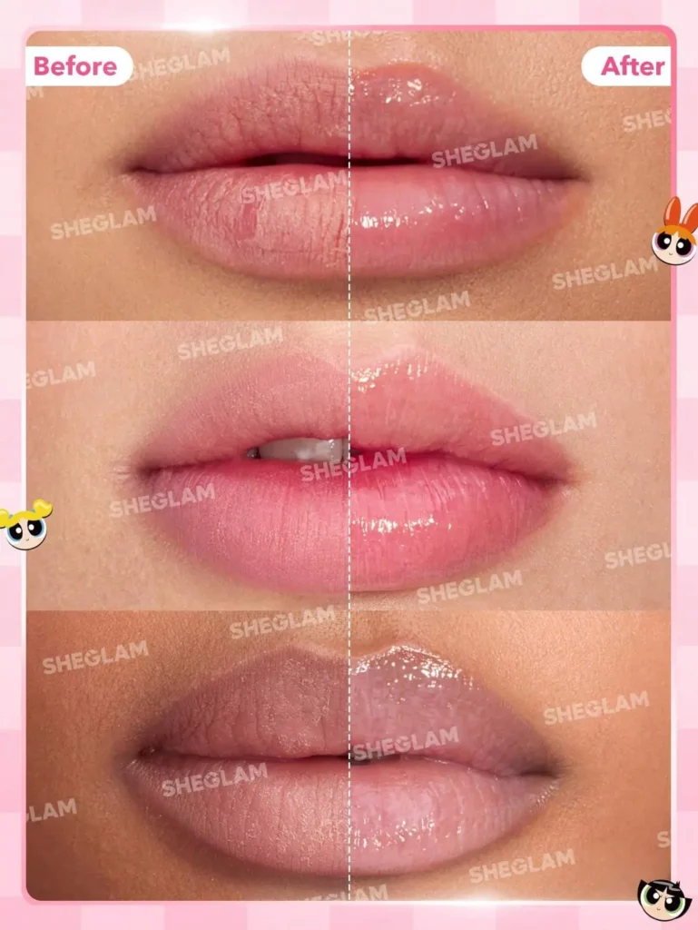 تاثیر ماسک و بالم لب پاورپاف گرل شیگلم | SAVE THE DAY LIP CARE SHEGLAM LIP MASK