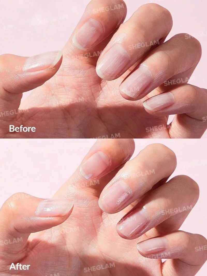 تاثیر روغن تقویت کننده ناخن شیگلم مدل BLOOMING NAILS