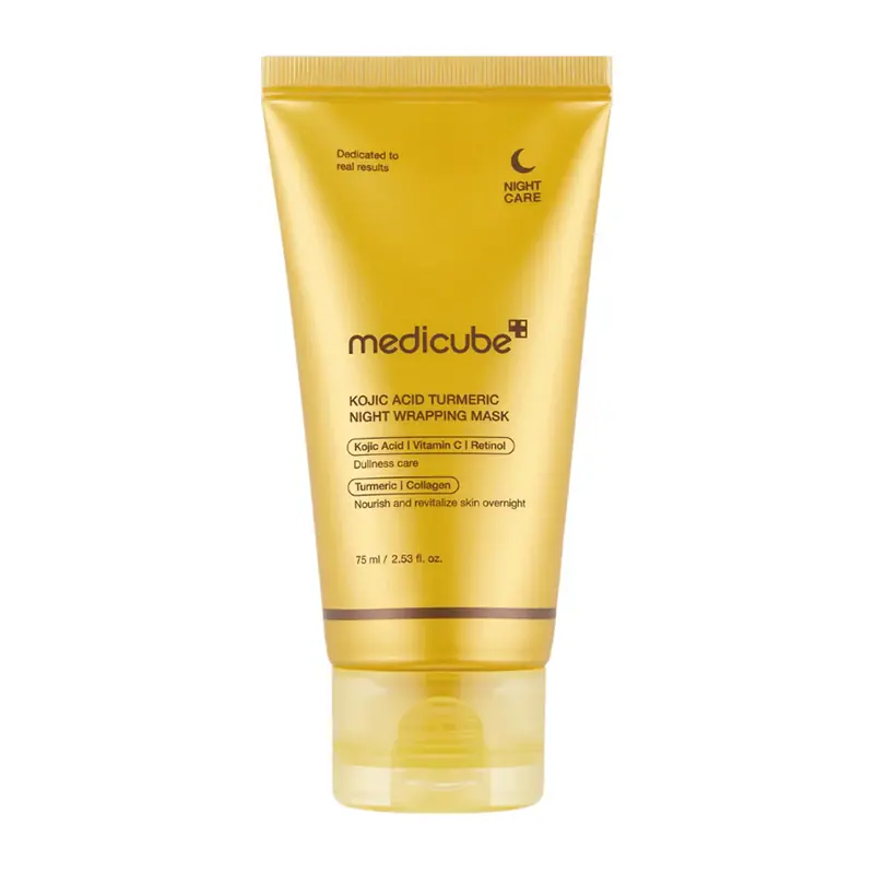 ماسک شب روشن کننده کوجیک اسید و کلاژن مدی کیوب MEDICUBE KOJIC ACID TURMERIC NIGHT WRAPPING MASK