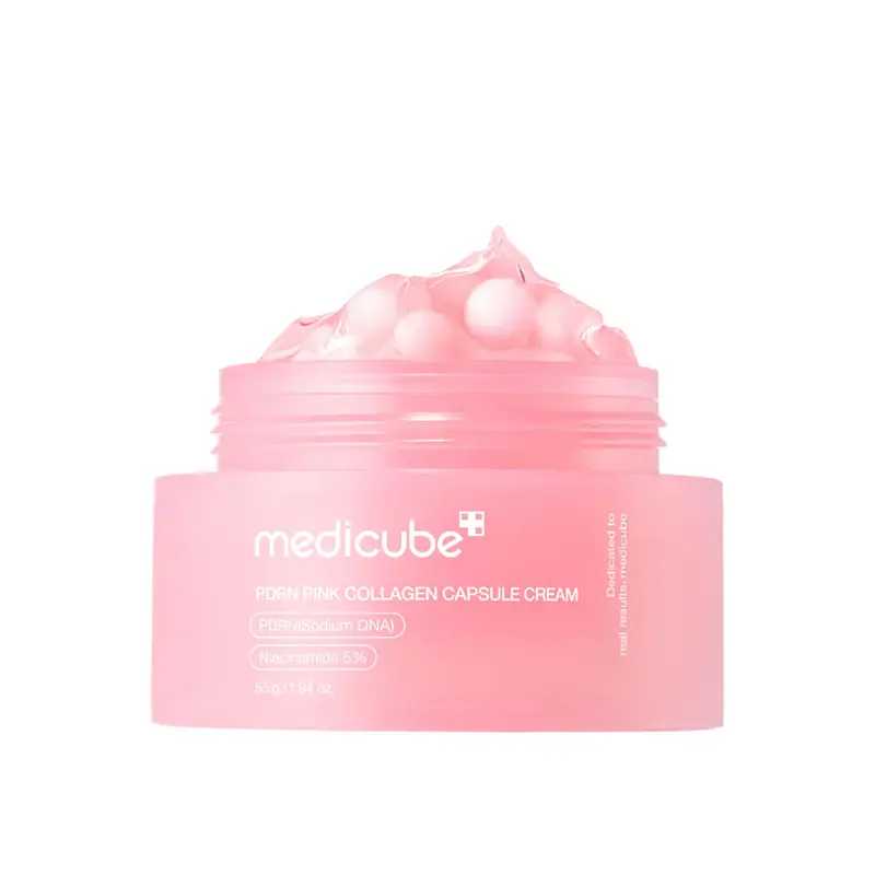 کرم کپسولی PDRN و کلاژن صورتی مدی کیوب MEDICUBE PDRN PINK COLLAGEN CAPSULE CREAM