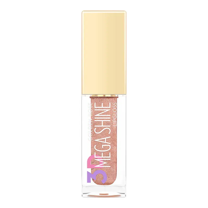 لیپ گلاس مگا شاین گلدن رز مدل GOLDEN ROSE 3D MEGA SHINE