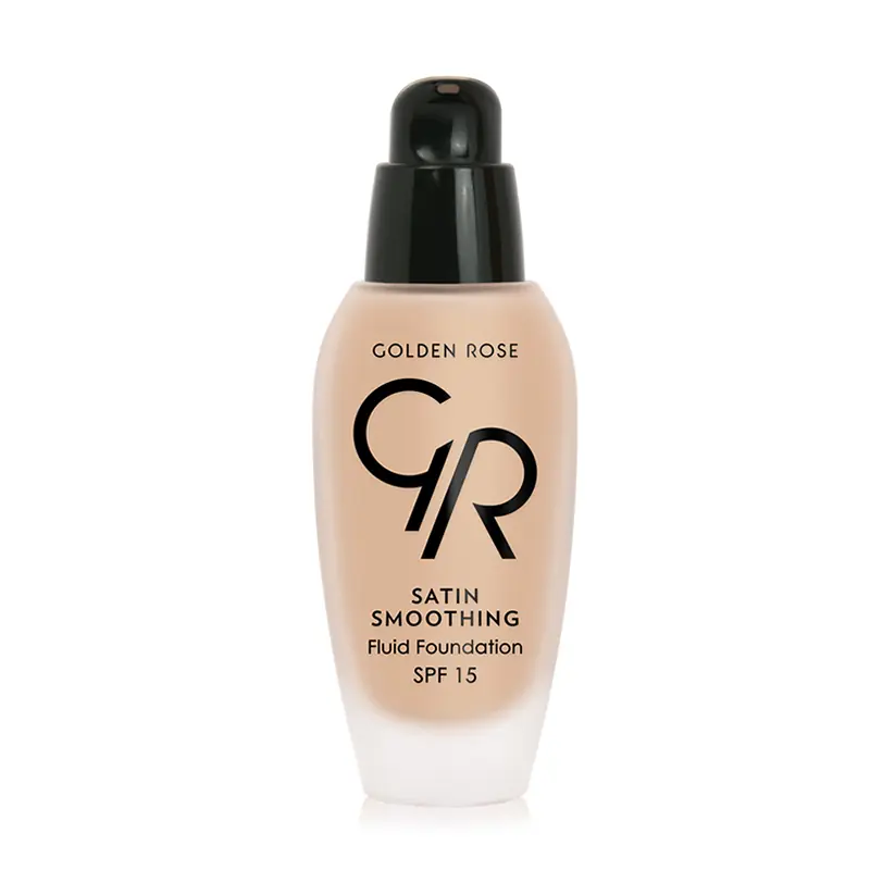 کرم پودر ساتین گلدن رز مدل GOLDEN RORSE SATIN SMOOTHING FLUID FOUNDATION