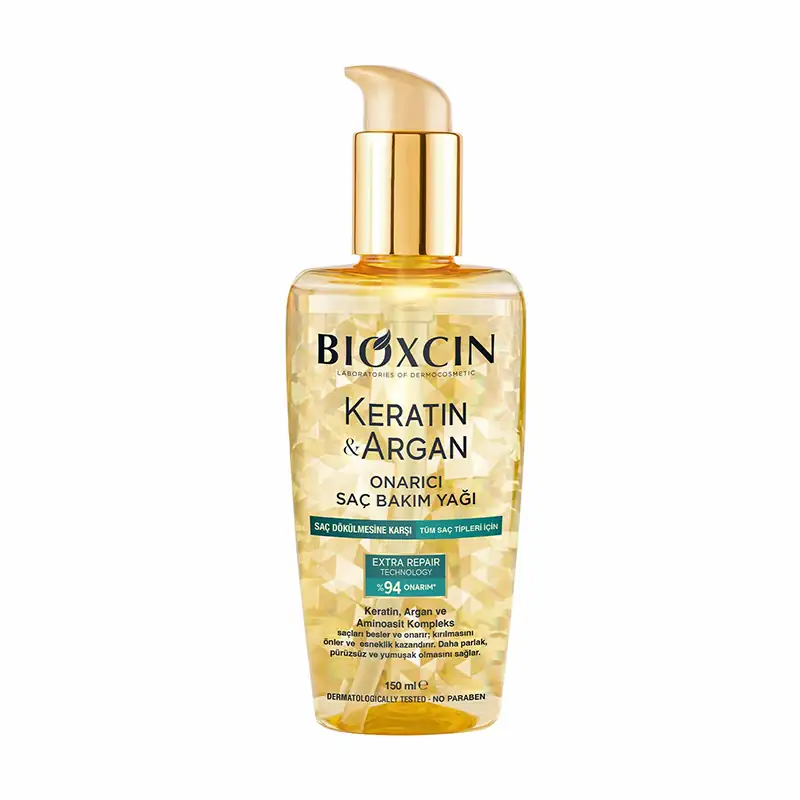 روغن مو ضد ریزش کراتین و آرگان بیوکسین BIOXCIN KERATIN & ARGAN HAIR OIL