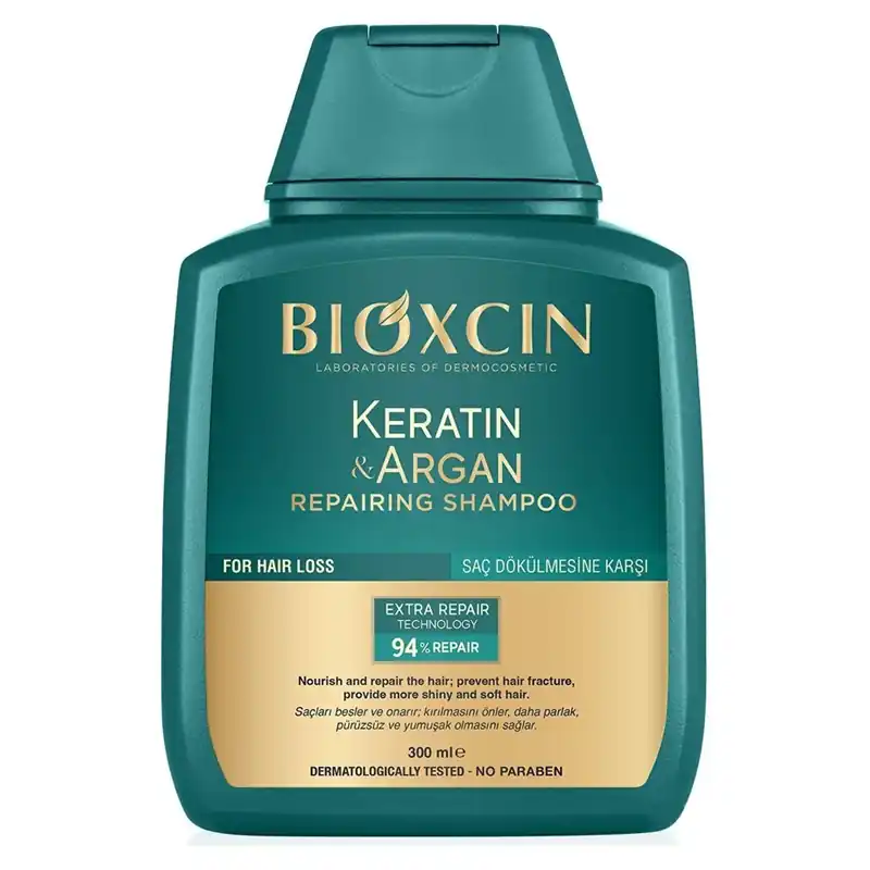 شامپو ترمیم کننده مو حاوی کراتین و آرگان بیوکسین BIOXCIN KERATIN & ARGAN SHAMPOO
