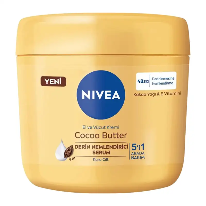 کرم مرطوب کننده COCOA BUTTER نیوا حاوی کره کاکائو 400 میل